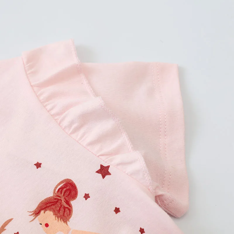 Kids Clothes Summer Mesh Dress Korean Fashion Children's Clothing Baby Girl Cartoon Ballet Girls Cotton Costume