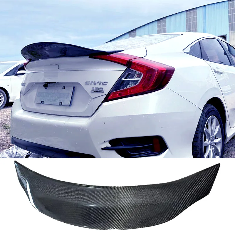 

Spoiler for Honda Civic Car Rear Wing 2016 2017 2018 4 Door 10th Generation Carbon Fiber Accessories