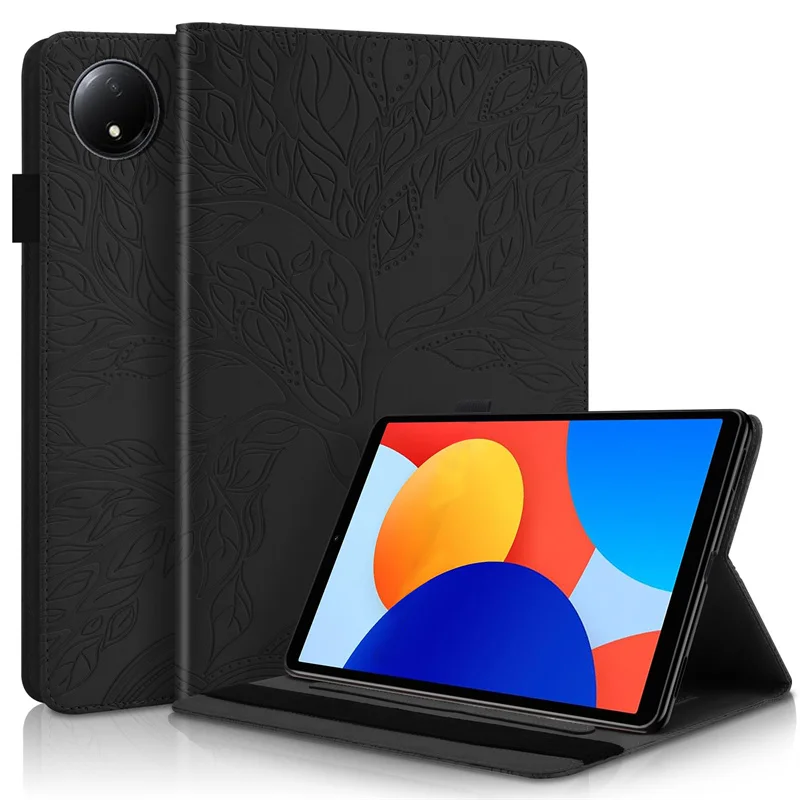 Premium Embossed Tree PU Leather Flip Cover