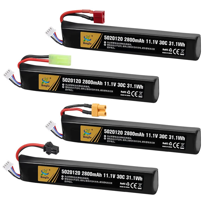 Water Gun Airsoft LiPo Battery 3S 11.1V 2800mAh 5020120 T/Small Tamiya Plug for Airsoft BB Air Pistol Electric Toys Guns Parts 6