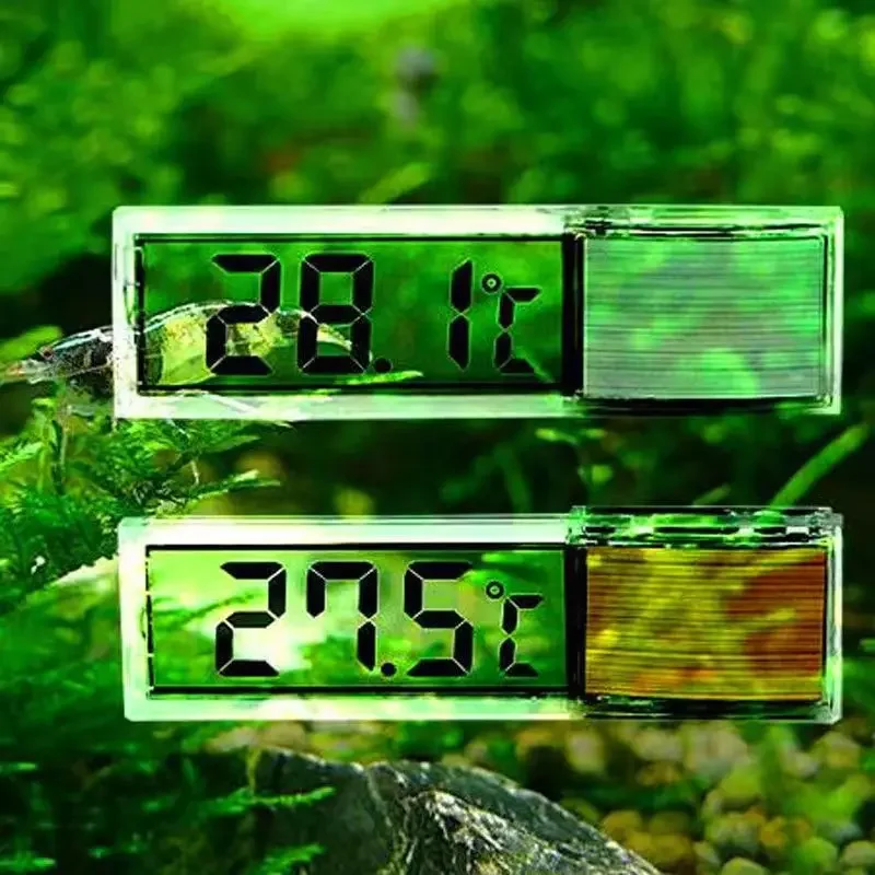 

Fish Tank Electronic Water Temperature Gauge Aquarium 3D Liquid Crystal Digital Measurement Thermometer Temp Control Accessories