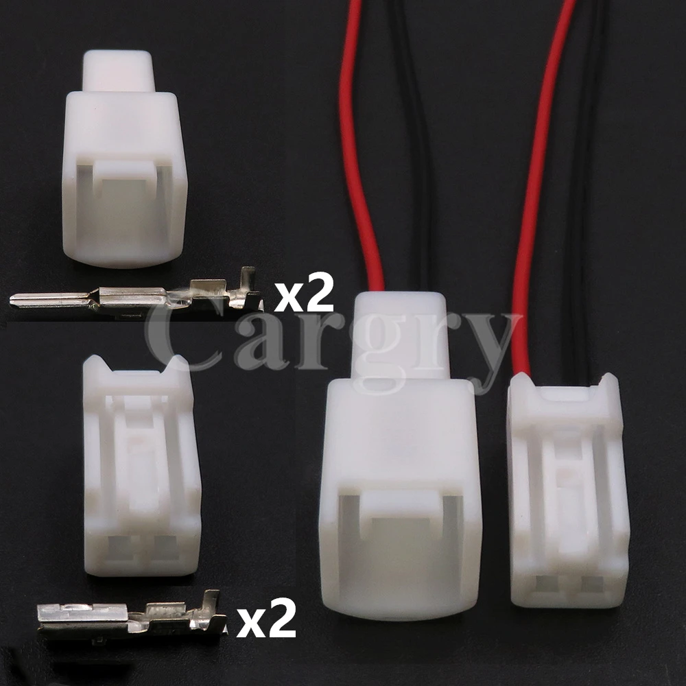 1 Set 2P Car Cigarette Lighter Cable Harness Socket 4A1240-0001 7283-2345 1300-9342 90980-12498 Auto Starter Accessories