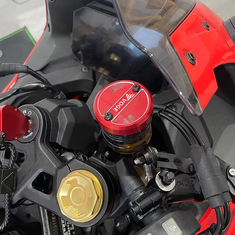 Copri Serbatoio Liquido Freni Per Moto VOGE - Nero, Ricamato, Cotone - Foto 3