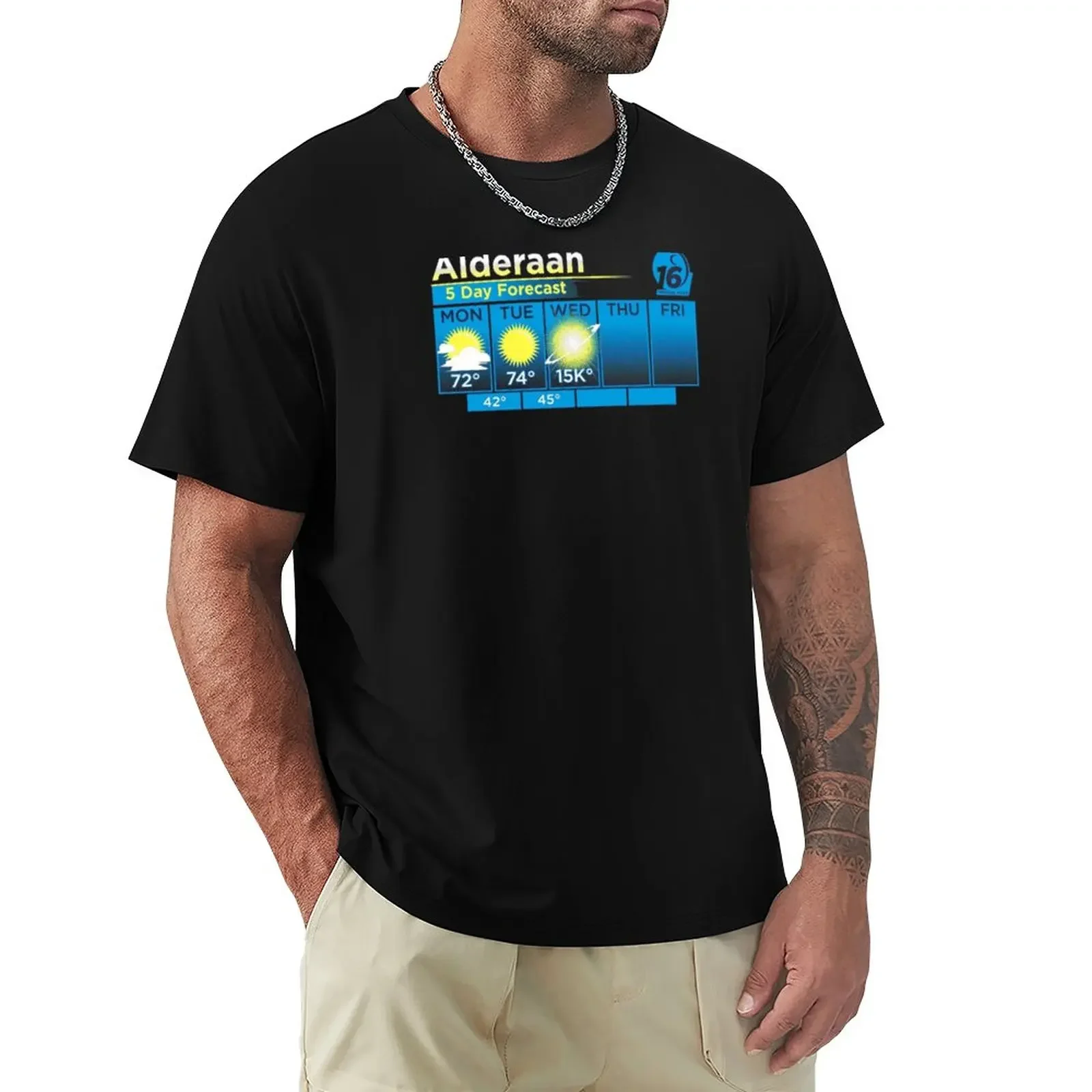 

ALDERAAN 5 DAY FORECAST T-Shirt korean fashion quick-drying Aesthetic clothing mens tall t shirts