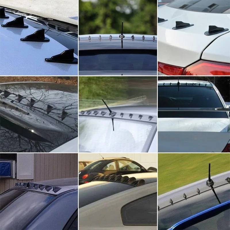 Diffuser Shark-Fin, Car Roof Spoiler for Universal Car Truck Spoiler Roof Wing,Wing Pointed End Style Car Decoration Accessories