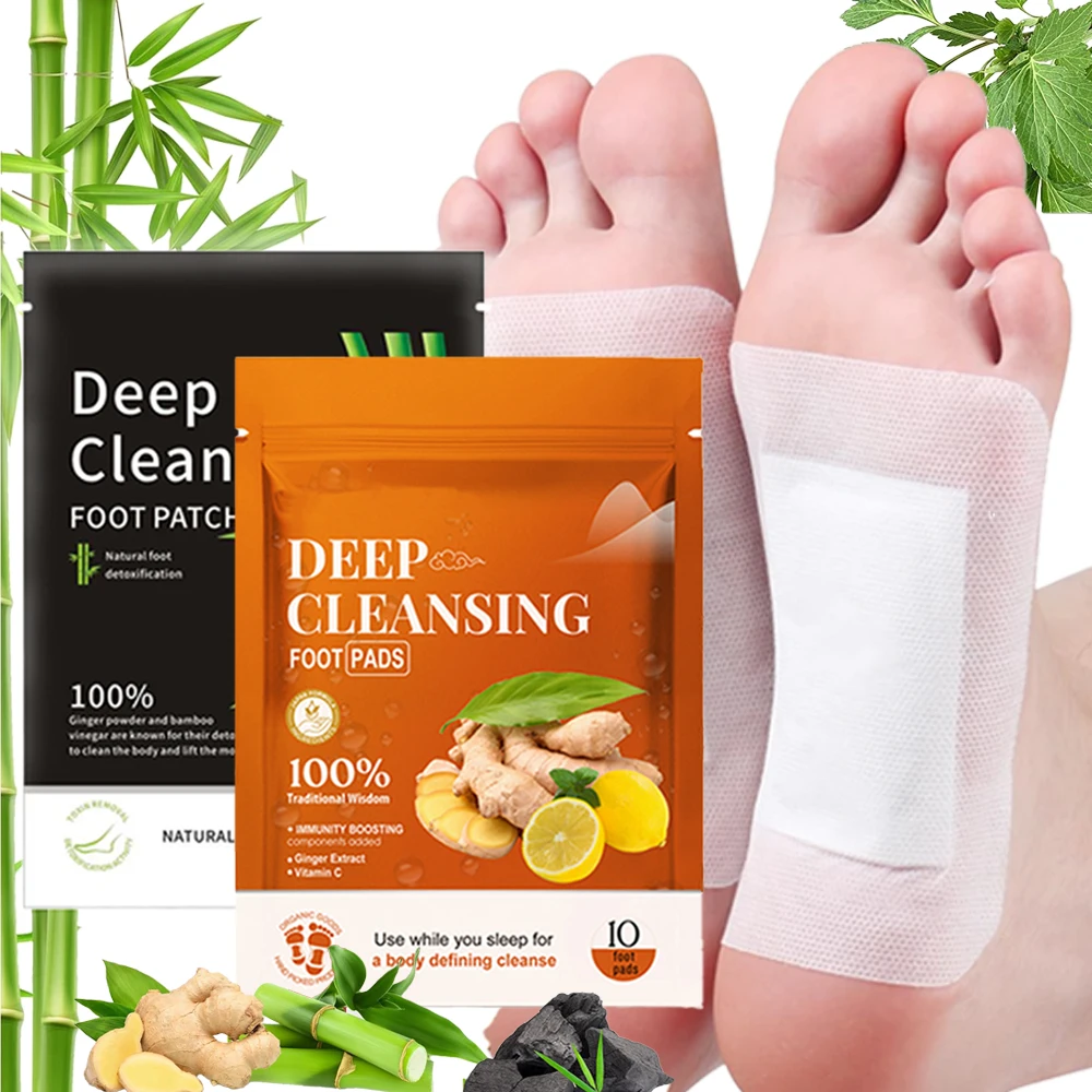 

Deep Cleansing Foot Patch for Better Sleep Premium Bamboo Charcoal Foot Pads With Ginger Powder Foot Care