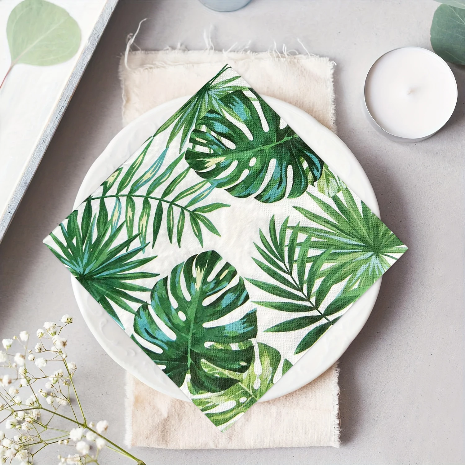 Paper Napkins 20pcs Exquisite Printing Fresh Dining Tables Wedding Party Serviette De Table Mariage Cloth Tissue