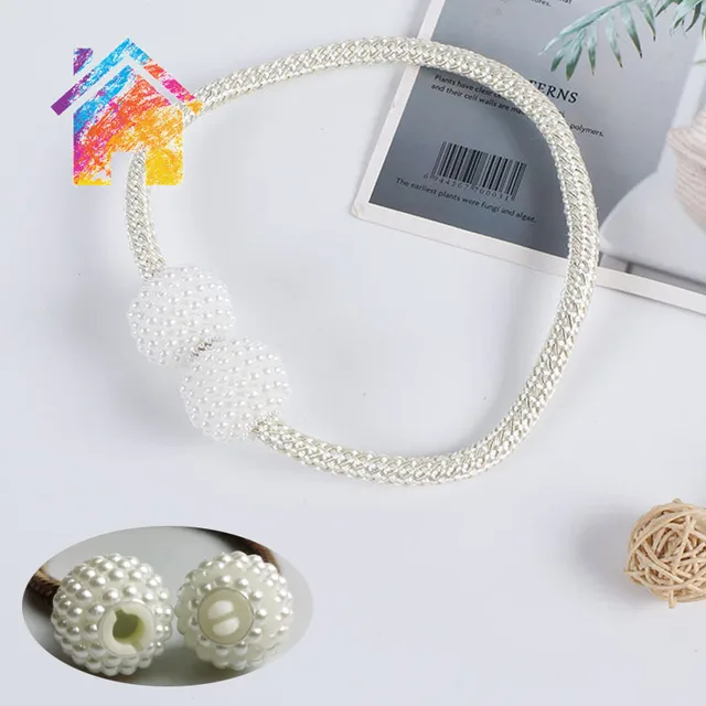 1 Piece of New Pearl Buckle Curtain Clip Curtain Frame Lace Buckle Clip Hanging Ball Buckle Lace Curtain Accessories Home Decora 1 Pcs White