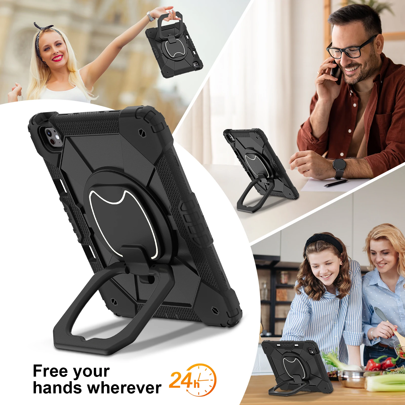 Versatile 360° Rotatable Stand Tablet Case with Shockproof Protection