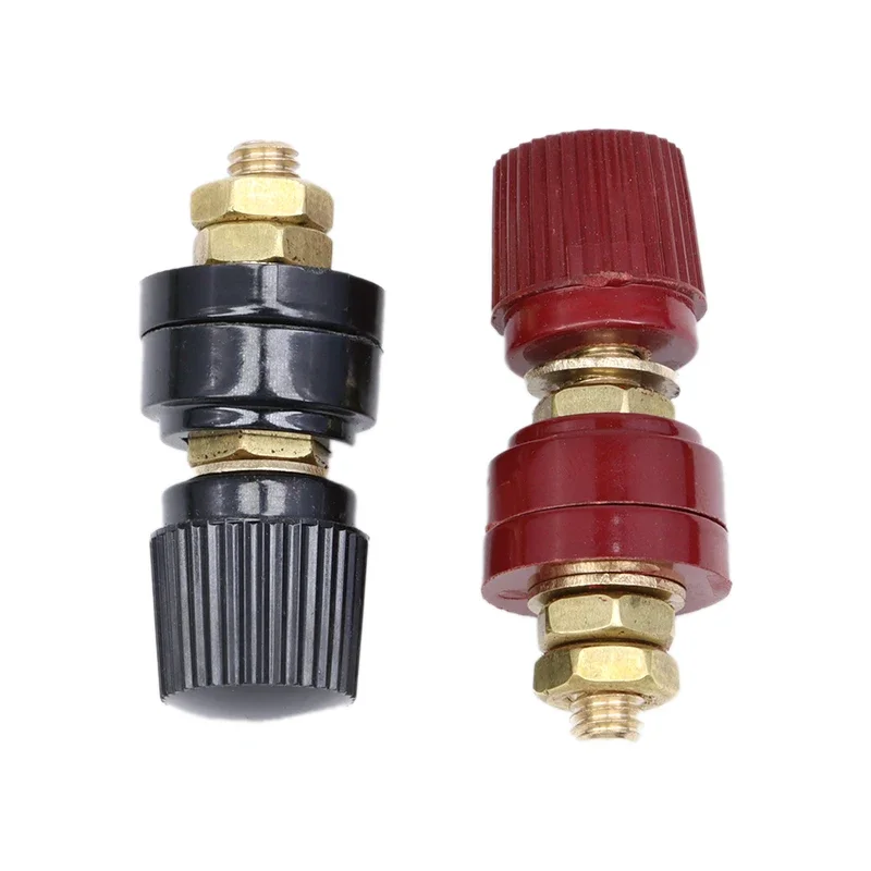 Battery Terminal Black+Red Set M5 M6 M8 M10 Weld Inverter Clamp Power Supply Splice Connector Wire Binding Post Thread Screw