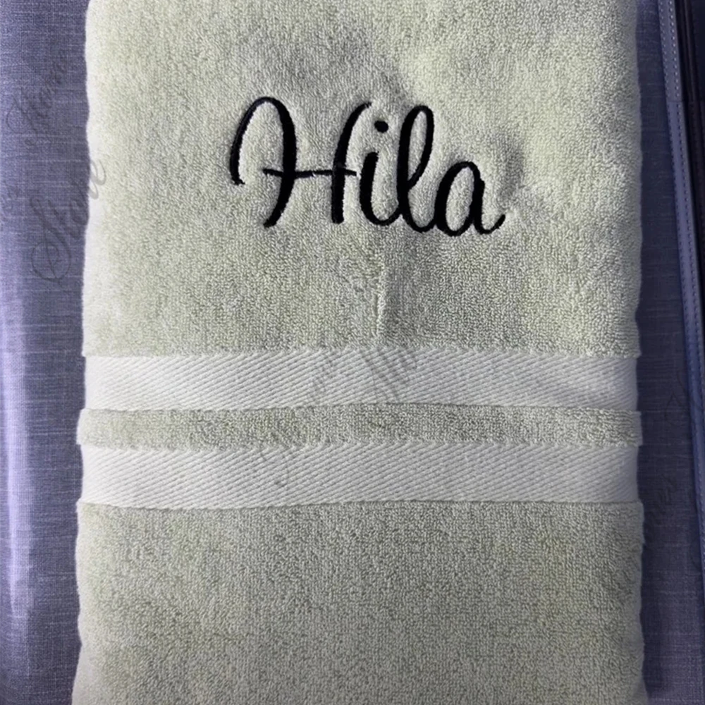 Personalized Name Cotton Towels bath towels cotton towel Hand Towel Bath Towel Monogrammed Embroidered Washcloth Set Gifts