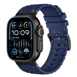 Universal Silicone Watch Strap - Premium Replacement Band - 42 44 45 46 49mm (DU)