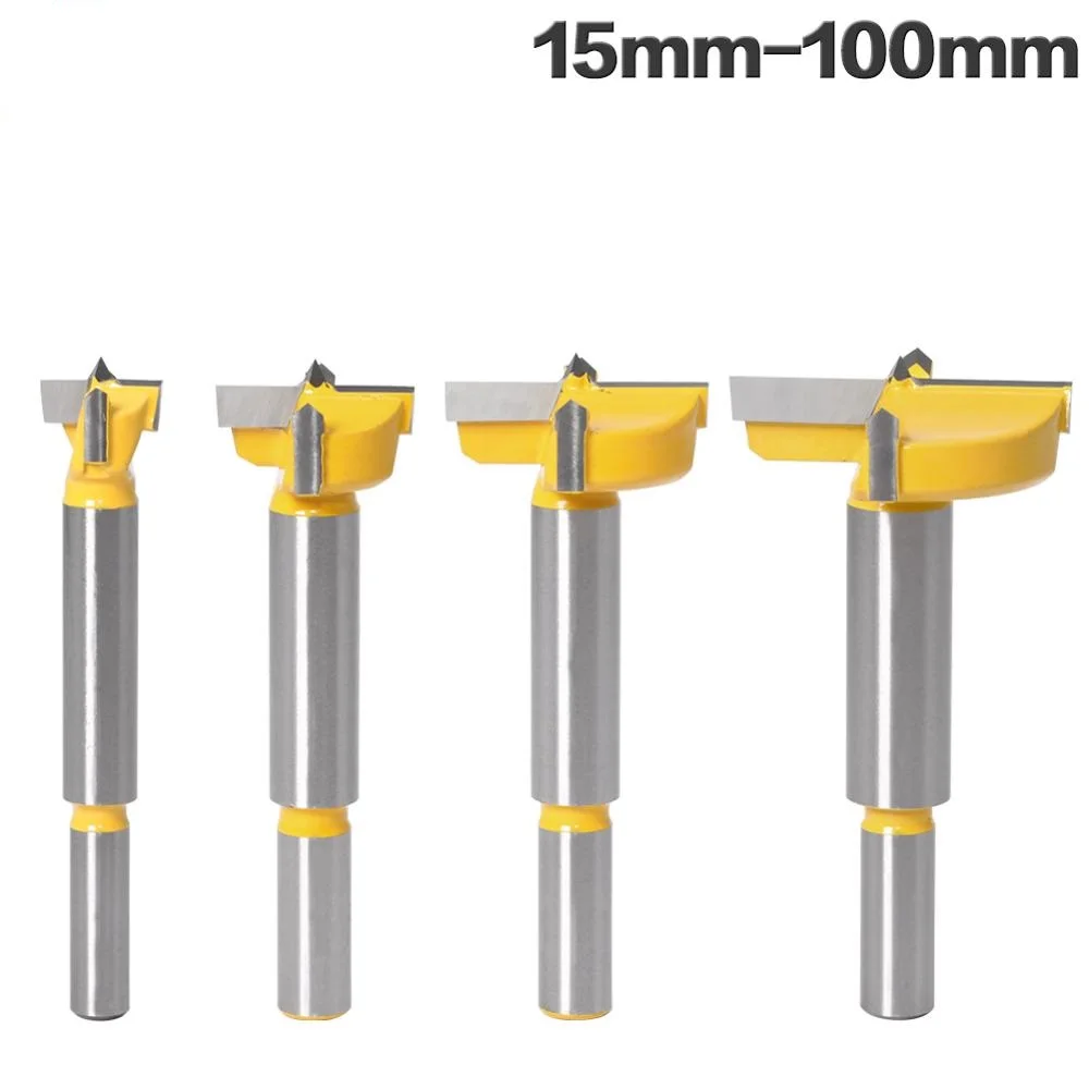 

1pcs70mm-100mm Forstner tips Woodworking tools Hole Saw Cutter Hinge Boring drill bits Round Shank Tungsten Carbide Cutte