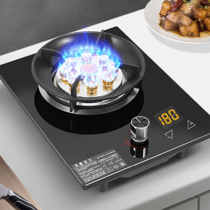 Household Gas Stove Hob Gas Burner Built-in Gas Cooker Desktop Gas Cooktop Timed Liquefied Gas Stove Cooktop estufa de gas cauldron stove lpg gas burning kit furnace modification accessories high pressure flammable burner for liquefied petroleum gas