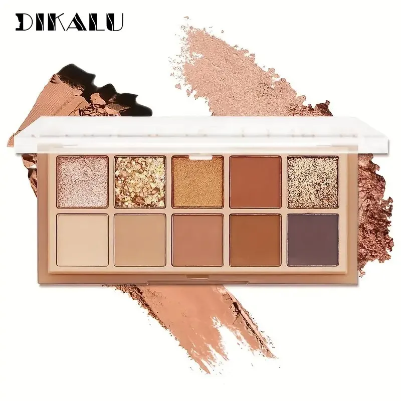 DIKALU Ten Color Makeup Comprehensive Plate Eyeshadow Plate Blush Contouring Highlights Earth Color Matte New Ins 5
