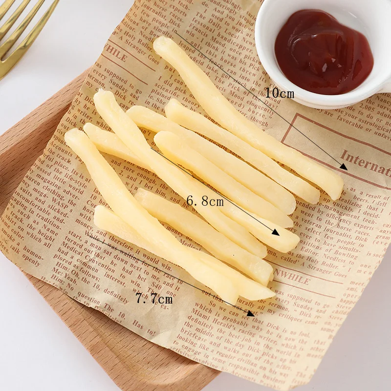 Simulation Fries Model Artificial Food Kids Game Props Wolf Tooth Fake Potato Chips Fast Restaurant Window Display 10pc/lot