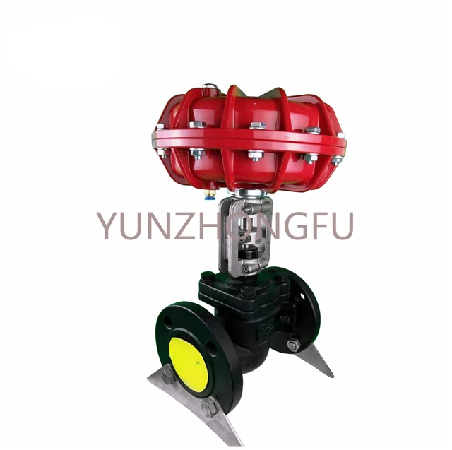 Upgrade your dyeing machine with the PN16 Pneumatic Multi-Spring Diaphragm Casting Iron Steam Pipe Temperature Control Valve.