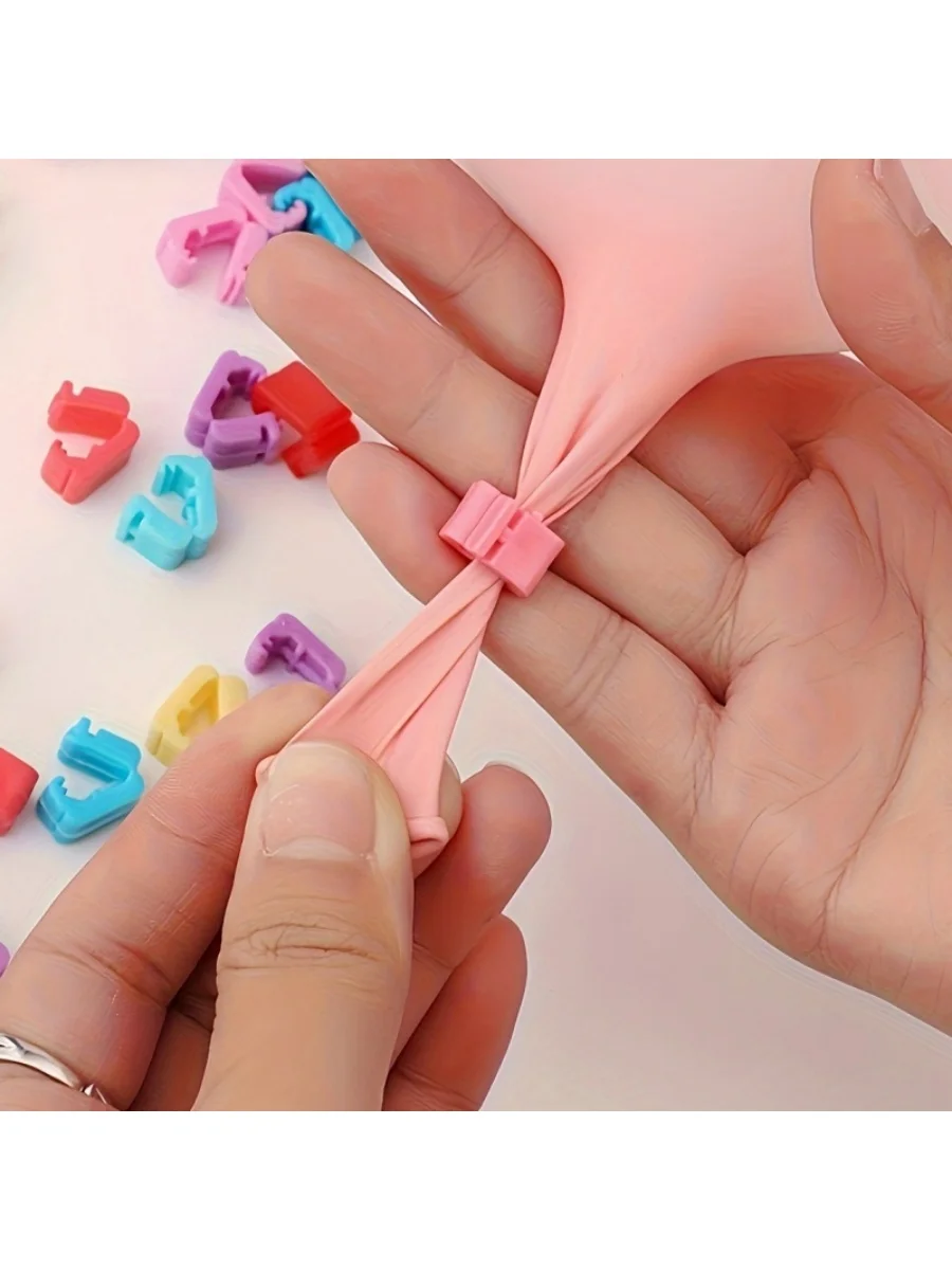 99 Ballon-Dichtungsclips – farbenfrohes Kunststoff-Kabelbinder-Werkzeug für Partydekorationen, Hochzeiten, Jugendpartys, Geburtstage und Geburtstage – Detail 1