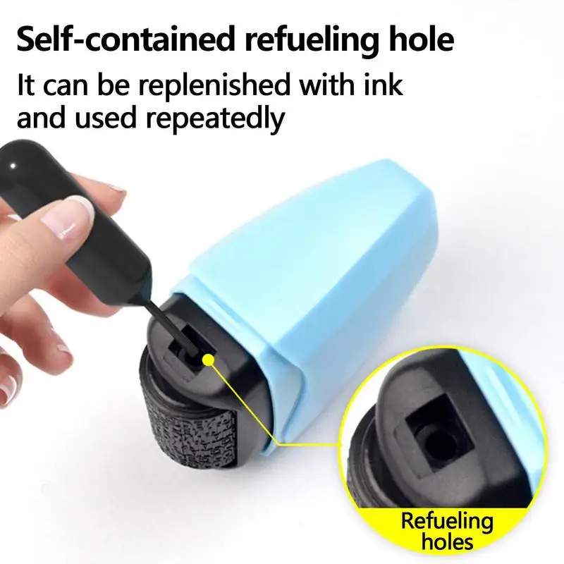 1pc Confidential Seal Roller Type Messy Courier Single Scribble Code Pen Face Sheet Privacy Seal Personal Information Leak proof roller stamp
