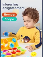 6Pcs Baby Smart Eggs Montessori Educational Toys For Children Color Shape Matching Recognize Toddler Intelligent Learning 5