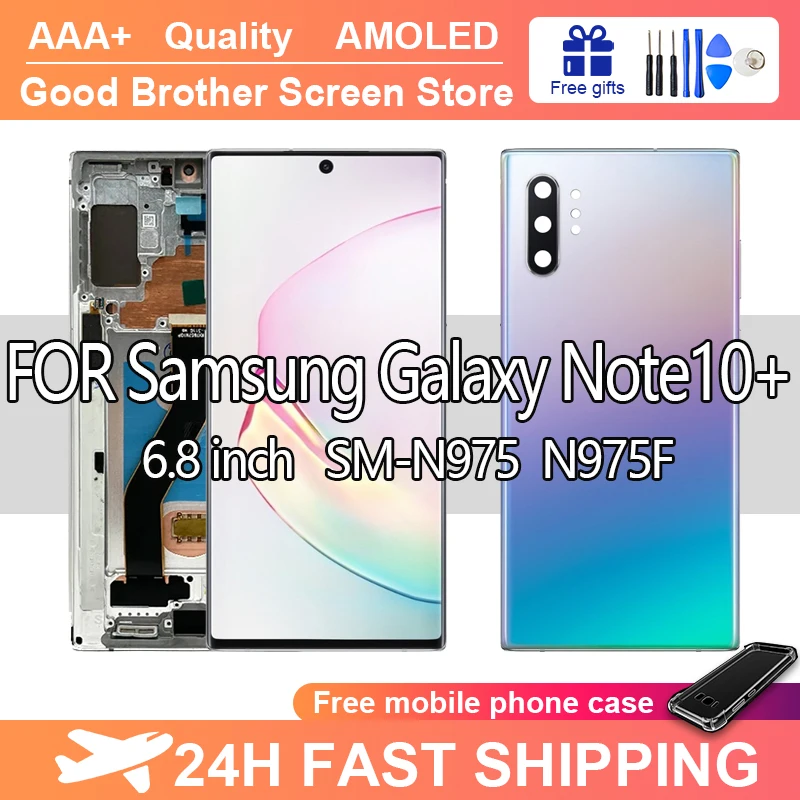

Экран для Samsung Galaxy Note10 + N975F N976F ЖК-дисплей цифровой сенсорный экран с рамкой для Samsung Galaxy Note 10 Plus 5G
