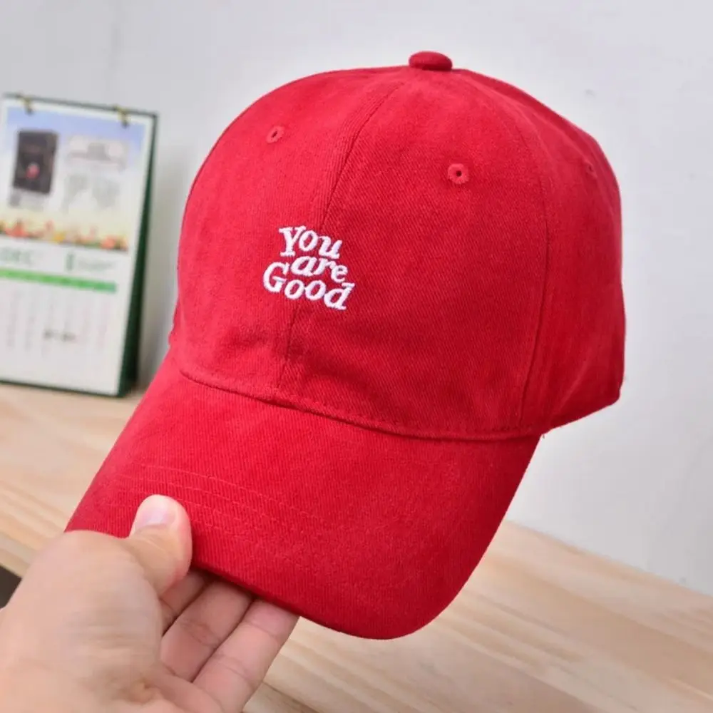 Korean Style English Embroidery Baseball Cap Visor Cap Summer Anti-UV Sun Hat Casual Peaked Trucker Hip Hop Gorras