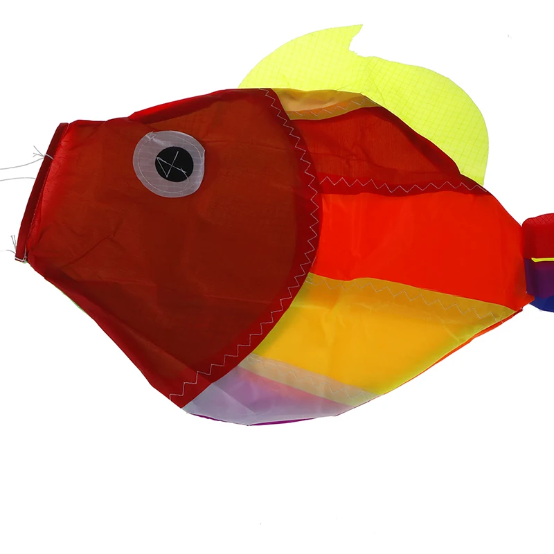 1pc Rainbow Fish Kite Windsock Outdoor Garden Decor Kids Line Laundry Kids Toys 6
