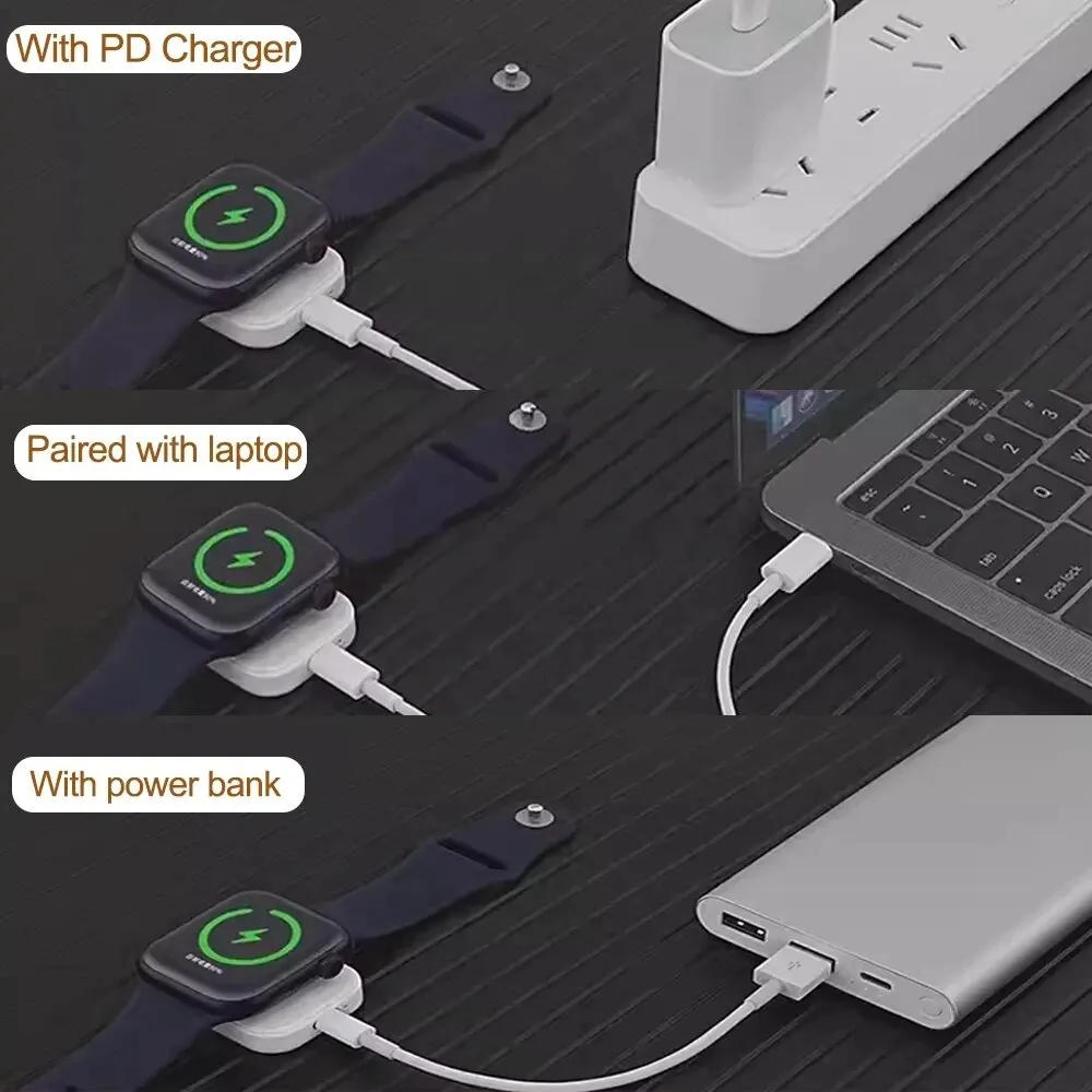 Fast Magnetic watch charger Wireless Charger Apple Watch Series IWatch 9 8 7 6 5 SE Ultra Dock Adapter Type C 8PIN Portable Charging