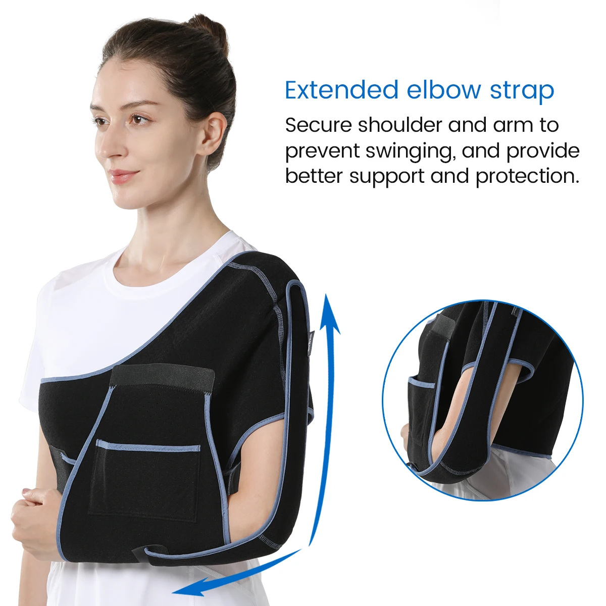 Velpeau Arm Support Sling Shoulder Immobilizer Rotator Cuff Use during Sleep  M