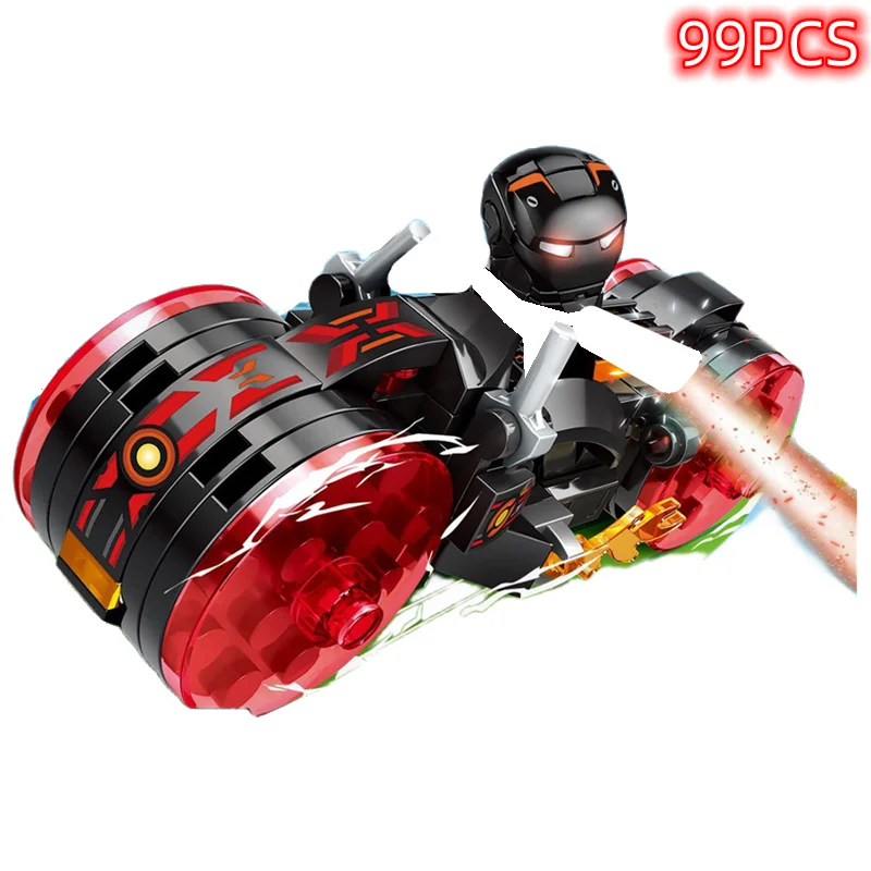 Building Block Toy Building Block Toys Motorcycle Building Blocks Building Block Kits War Machine Techno Motorcycle Spiderman Iron Man Hulk Venom Armor Mech Mini Model Figure Building Blocks Compatible Kid Toy Gift