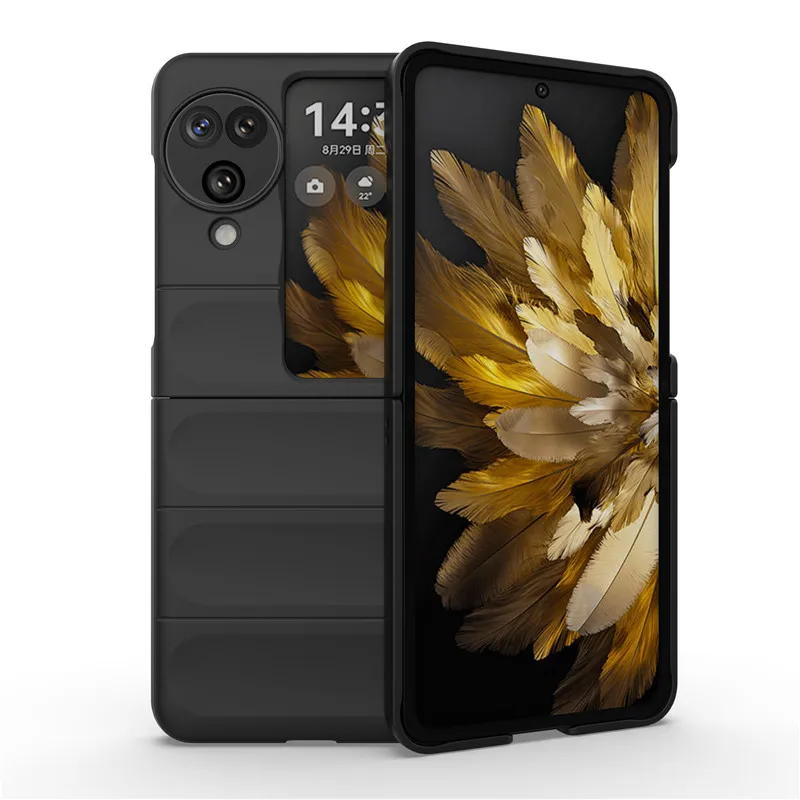 

For OPPO Find Ｎ3 Flip Cover For OPPO Find N2 Ｎ3 Flip Case Rubber Shockproof Soft Silicone Protective Bumper For Find N2 Ｎ3 Flip