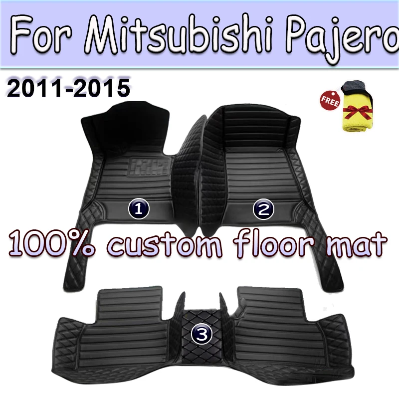 

Автомобильные коврики для Mitsubishi Pajero Sport 2015 2014 2013 2012 (5 сидений), интерьерный стиль, автомобильные коврики, водонепроницаемые коврики