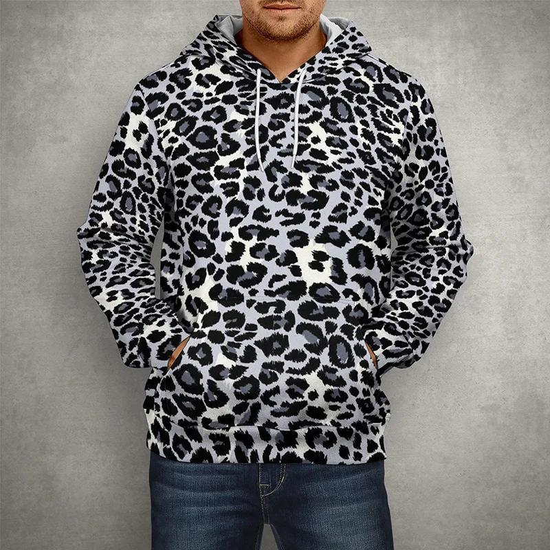 

Spots Textures Leopard Hoodies Men Women Cool Sweatshirts 3D Hoodie Fashion Streetwear Print Pullover Long Sleeve Cool Coat
