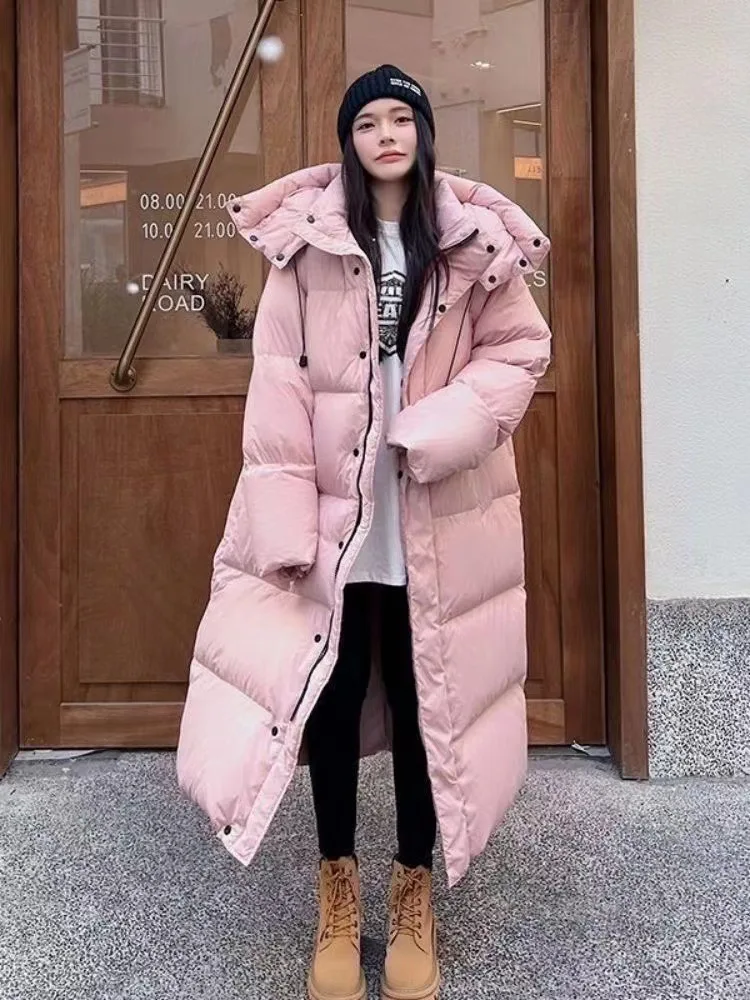 

Winter Long Coat Women Hooded Super Warm -35centigrade Parka Jacket 2023 Bubble Windbreaker Outerwear Hot Sales!