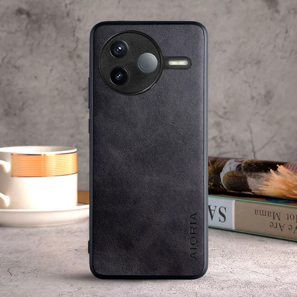Luxury Vintage Leather Phone Case - Elegant Coque Skin Cover