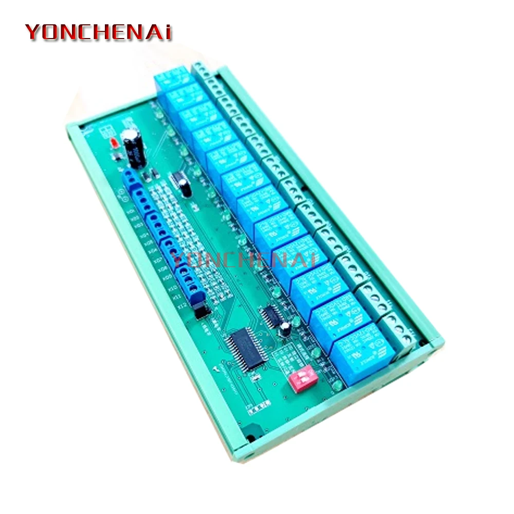 16 Channel Electromagnetic Relay Module, Low Level Trigger, Bidirectional Terminals, 12V/24V Available Voltage Relay 30V DC/AC22 free shipping 2 channel new 2 channel relay module relay expansion board 5v low level triggered 2 way relay module