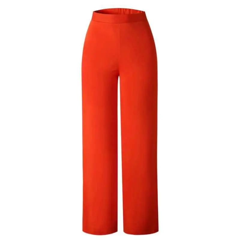 

2022 New Women's Pants Spring and Summer Sexy Wide Tube High Waist Women's Trousers Solid Color Thin and Loose Trend Commuting