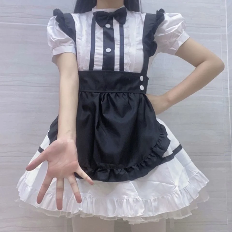 

Japanese Ruffles Dress Girls Shirts Kawaii Clothes Lolita With Lace Ruffle Short Sleeve Shirt Women Princess Costume Tops Bow