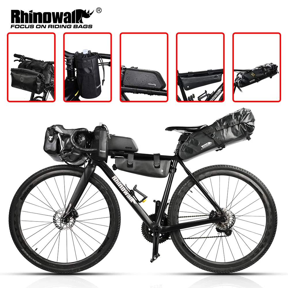 Rhinowalk Bike Bag Set Waterproof Bicycle Pannier Handlebar Bags Frame