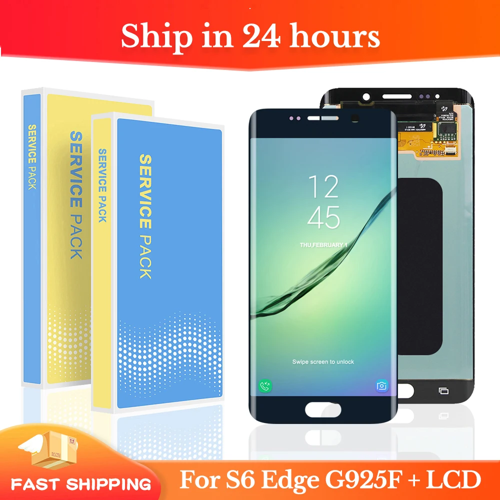 

Tested LCD with frame for SAMSUNG S6 edge plus Display G928 G928F Display Touch Screen Digitizer Assembly