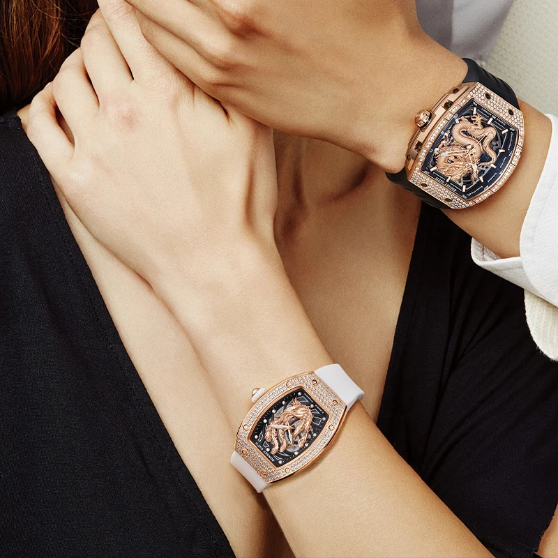 BONEST GATTI Luxury Mechanical Automatic Wrist Watch Fashion Phoenix Watch Dial Mechanical Watches Wrist For women 4