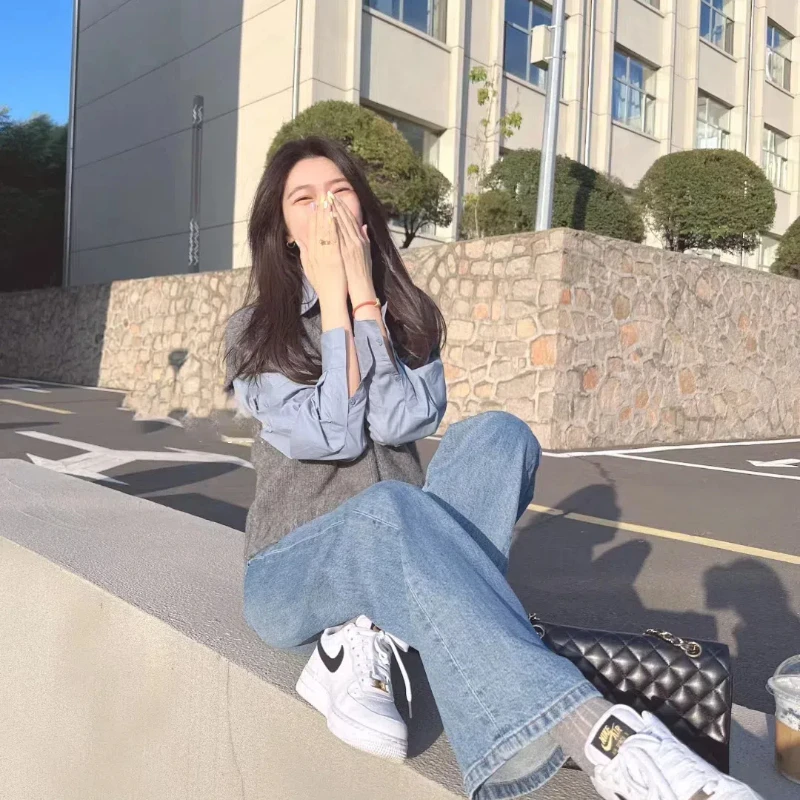 New Fashion Sleeveless Knitted Vest Women's Spring Autumn Winter Casual Sweater Layered Shirt Camisole Vest Women's Top 112