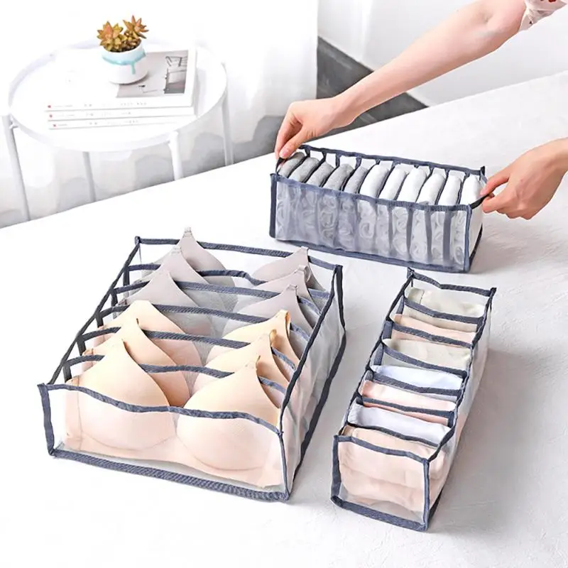 Underwear Bra Organizer Storage Box 2 Colors Drawer Closet Organizers Boxes For Underwear Scarfs Socks Bra Drawer Organizers clothes organizer storage box underwear storage organizer underwear storage box drawer organizer