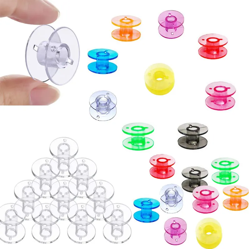 

20Pcs Colorful Bobbins Spools Sewing Machine Bobbin Empty Bobbins Plastic Bobbins for DIY Embroidery Sewing Accessories