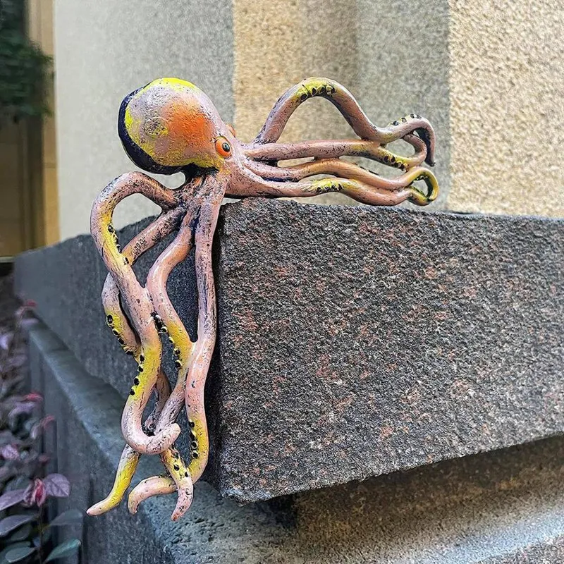 

Фоторамка полимерная в виде осьминога, скульптуры из смолы, фотография осьминога, фоторамка для двери, Угловое украшение для стен, 1 шт.