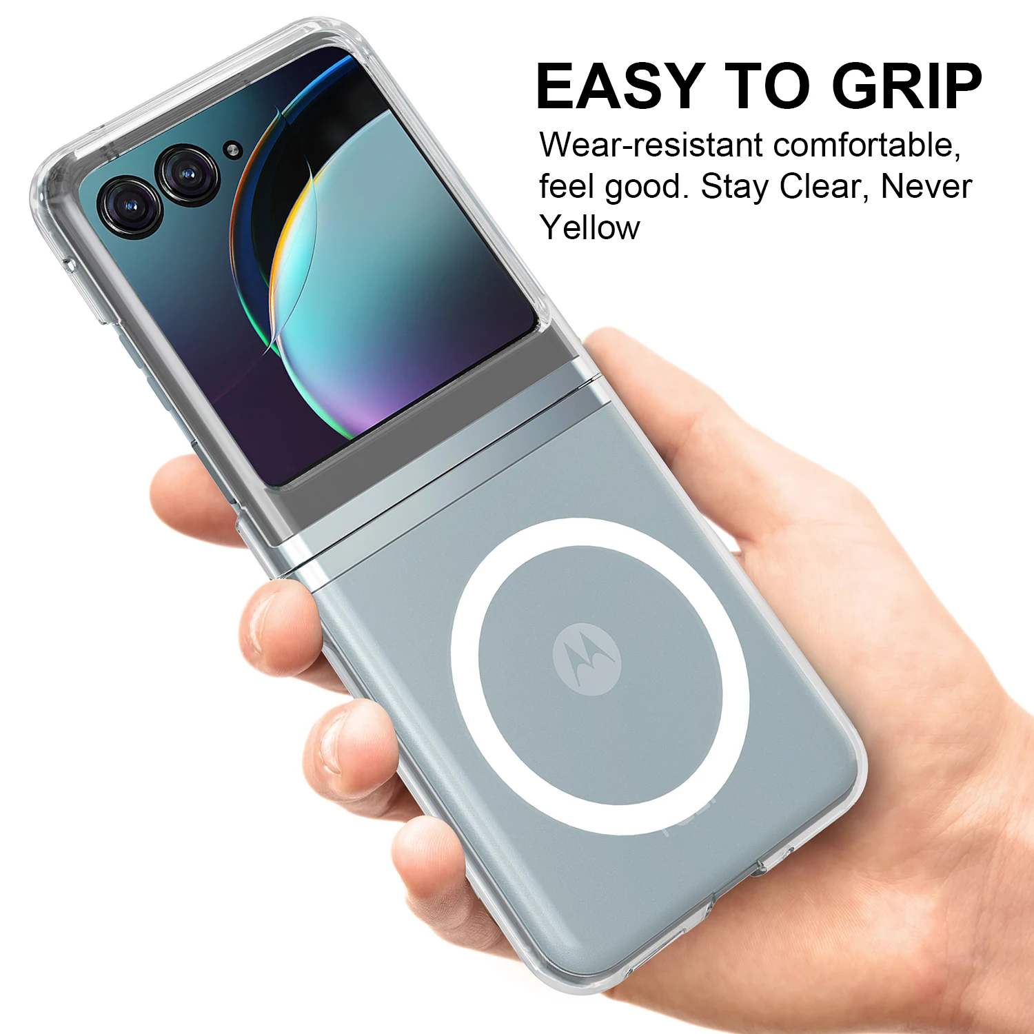 High Transparency Shockproof MagSafe Cover for Motorola Razr 40 Ultra - Magnetic Wireless Charging Case Accessory