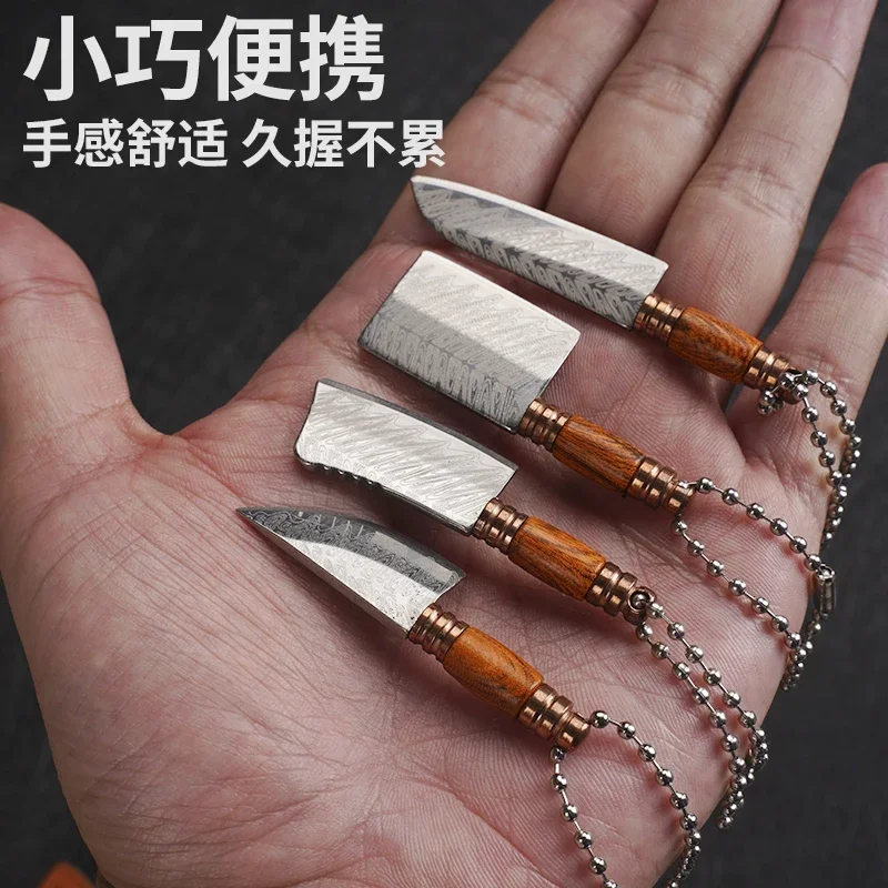 

EDC portable mini kitchen knife gift stainless steel dismantling express collection knife cutting fruit keychain pendant