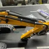 1/14 Five-Way Valve Hydraulic RC Excavator 945 Controlled Truck Panited Yellow Model Assembled Digger Metal Bucket Sound Light 5