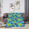 Cartoon S-Sesame Cute S-Street Printed comfortable and sofa living room bedroom Plush blanket suitable for home travel and gifts 1