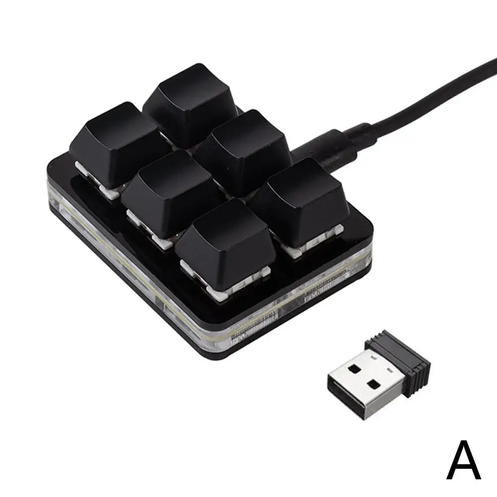 Mini 6 Keys Keyboard Bluetooth Custom Keypad Wireless USB Mode thumbnail 1